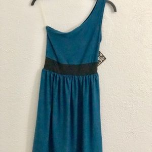 Turquoise One shoulder dress